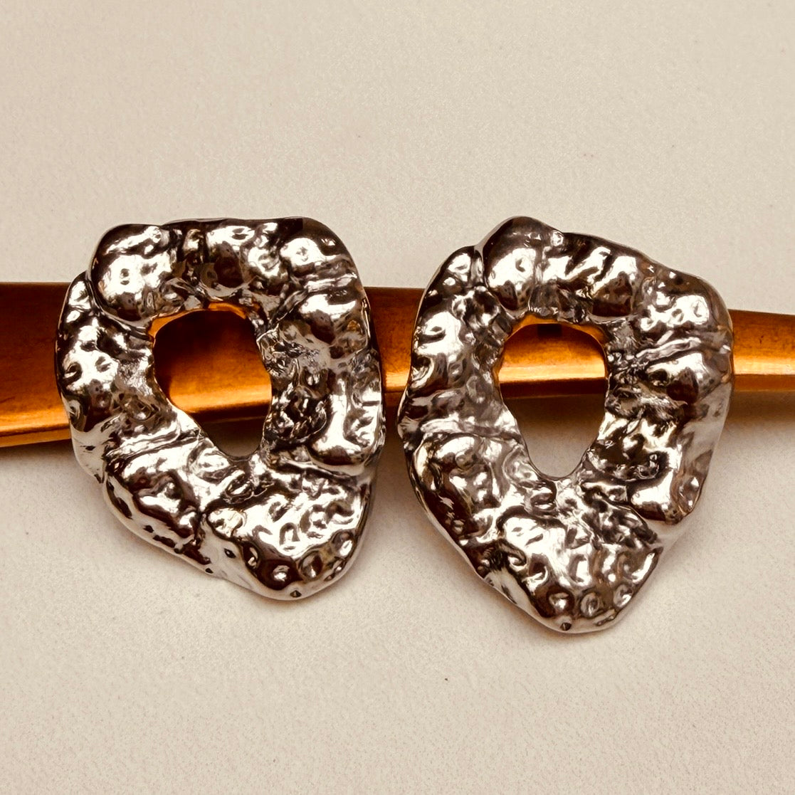 Coral Silver Earrings