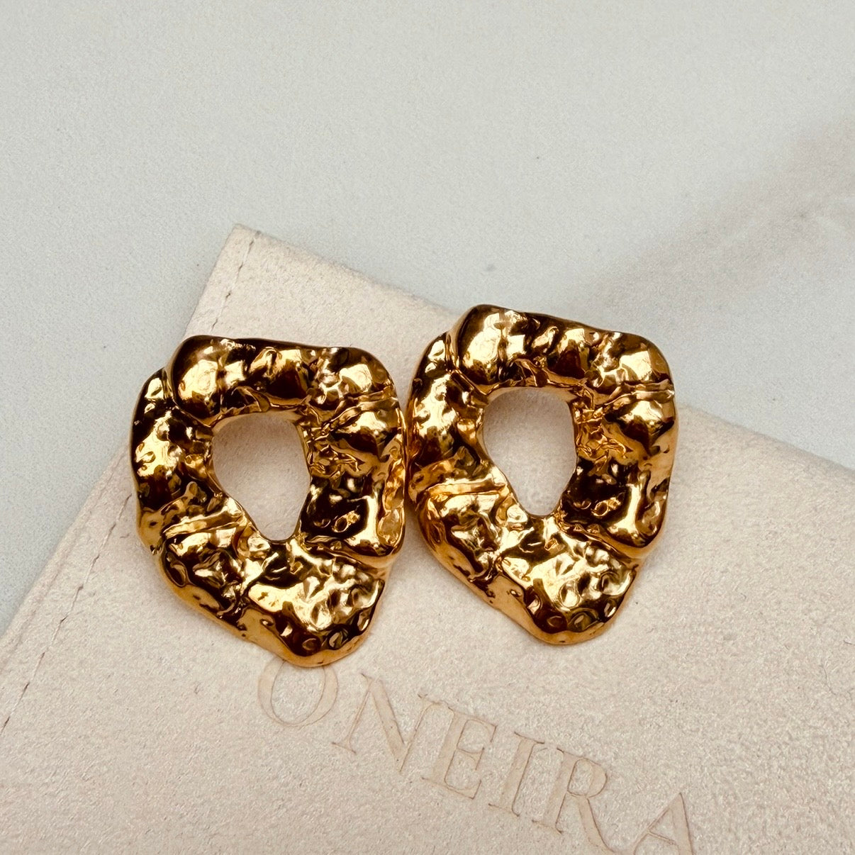 Coral Gold Earrings